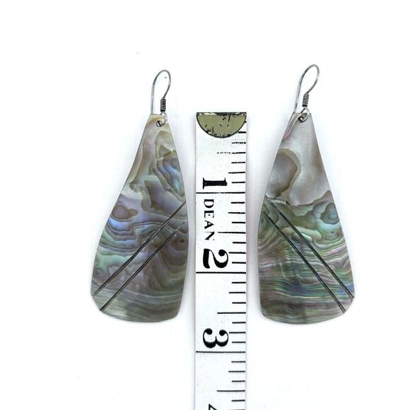 Vintage Shell Earrings From Tahiti - Picture 3 of 3